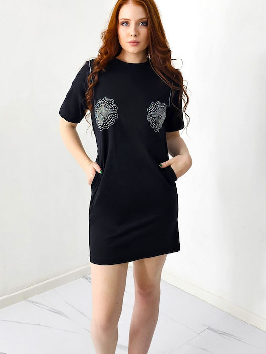 Καλοκαιρινό Mini Φόρεμα Temptation Black