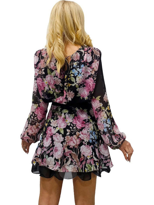 Mini Φούστα Φάκελος Floral Black Floral