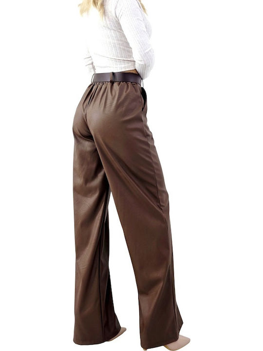 Women's Brown Set with Pants in Relaxed Fit