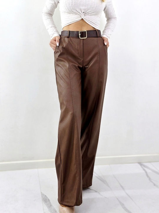 Women's Brown Set with Pants in Relaxed Fit