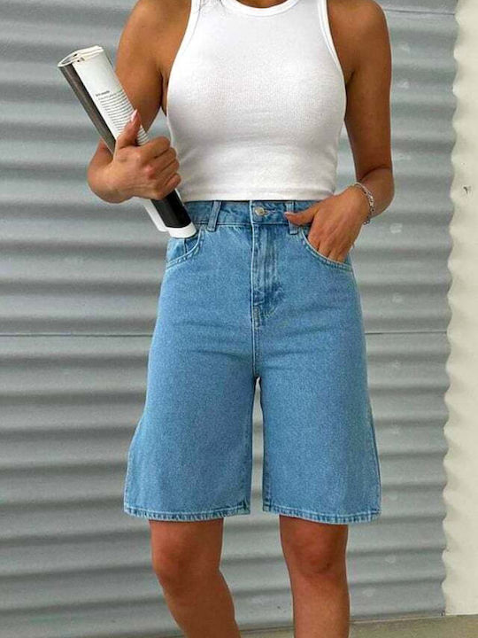 Damen Bermuda Jean Light Blue