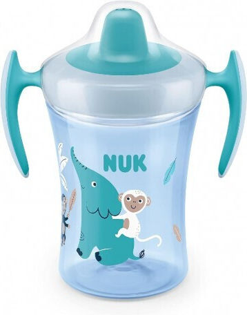 Nuk Feeding Set Learn To Eat made of Plastic with Non-Slip Base Blue 3pcs for 6+ months