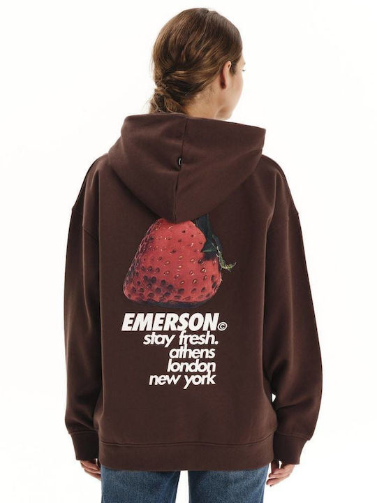 Emerson Sweatshirt Brown with Hood