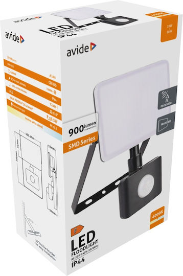 Avide Slim SMD Framelesss Στεγανός Προβολέας LED 10W Φυσικό Λευκό 4000K IP65