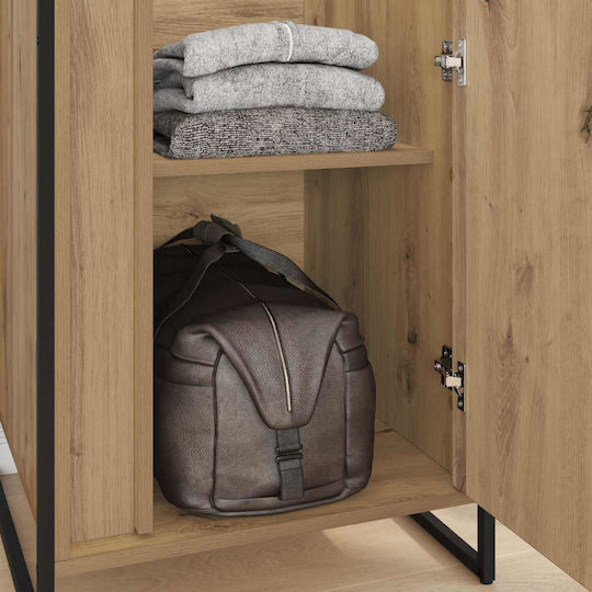 Einzeltür Kleiderschrank Walnut 50x50x200cm