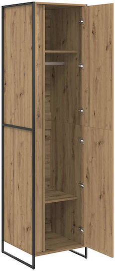 Einzeltür Kleiderschrank Walnut 50x50x200cm