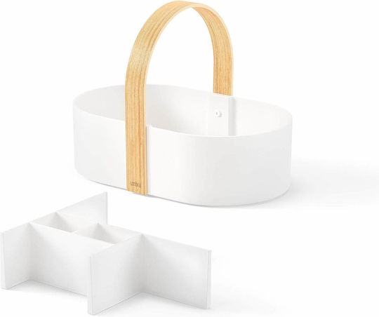 Umbra Bellwood Kosmetikorganisator mit Trennzeichen Weiß 30x23x20cm