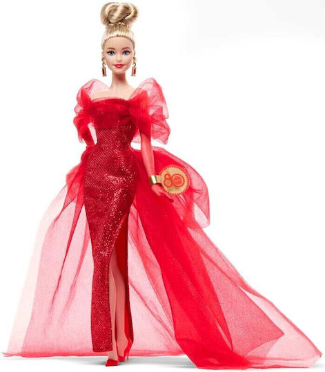 Barbie Signature, 80th Anniversary Blonde Колекционерска Кукла за 3+ години+ години