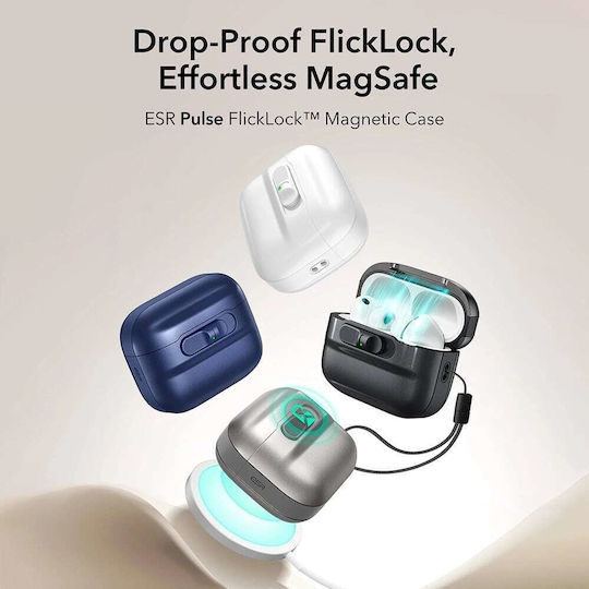 ESR Pulse Magnetic Flicklock Калъф в Син цвят за Apple AirPods Pro 3