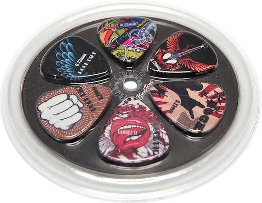 Brp6073 Boston Rock Picks 6-piece Pick Kit 0.73mm