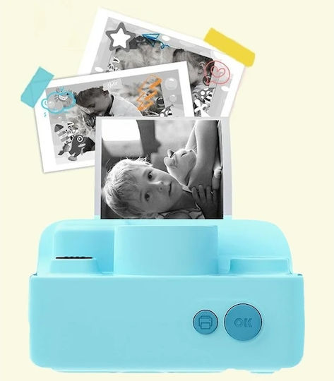 Kinder Kamera Drucker Pyramid 3 Rollen Blau 10x6x8cm