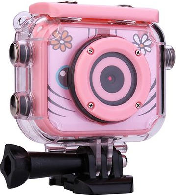 Smartic Sport Video Kamera Unterwasser Digitalkamera Kinder 2.0" Full HD Rosa
