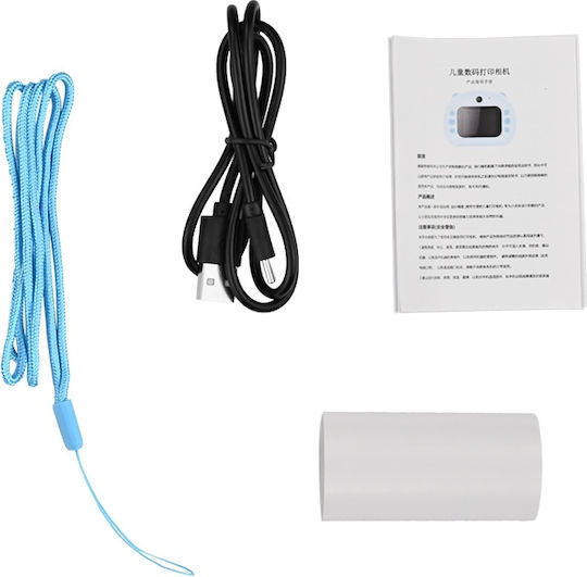 Cameră Pentru Copii Smartic Hd 1080p Rezoluție Baterie 1000mah Ecran 2.0 Inch Card Memorie 32 Gb Funcție Imprimare Instantanee Jocuri Incorporate Mp3 Mod Selfie Usb Type-c Albastră