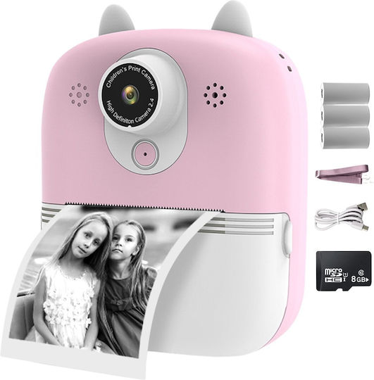 Cameră Pentru Copii Smartic Hd 1080p Rezoluție Baterie 800mah Ecran 2.4 Inch Card Memorie 32 Gb Funcție Imprimare Instantă Un Joc Integrat 3 Role Imprimare Mp3 Mod Selfie Usb Tip