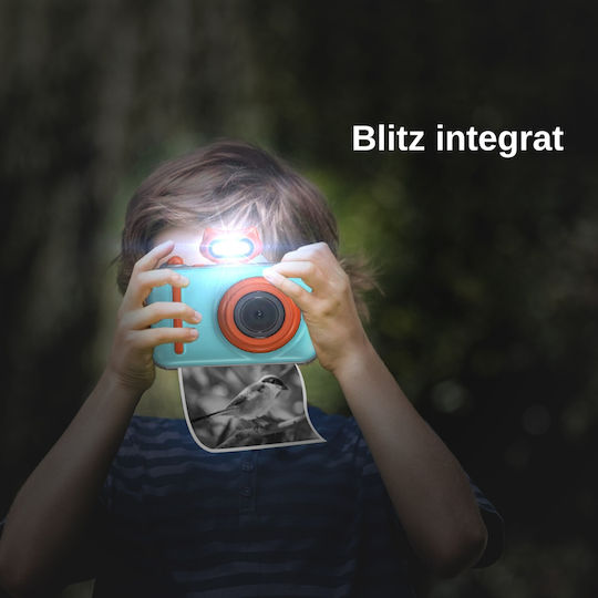Cameră Pentru Copii Smartic Ultra HD Rezoluție 2.5K Baterie 1200mAh Ecran 2.0 Inch Card Memorie 32 Gb Funcție Imprimare Instantanee Jocuri Incorporate 3 Role Imprimare Mp3 Mod Selfie