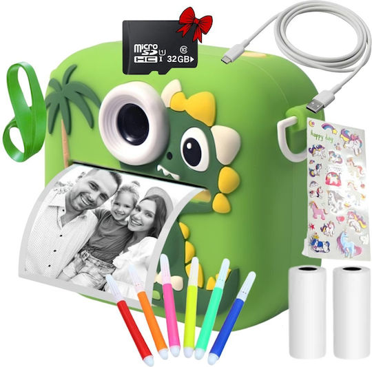 Smartic Cameră Instant Full HD 1080p Rezoluție Baterie 800mAh Ecran 2.4 Inch Card Memorie 32 Gb Funcție Imprimare Instant Joc Încorporat 3 Role Imprimare Mp3 Mod Selfie 5 Filtre