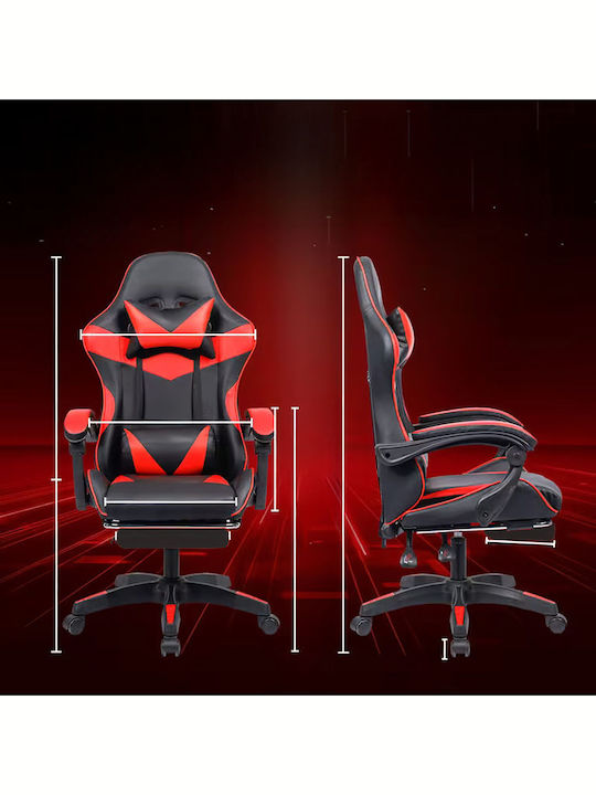 Gaming Stuhl mit Fußstütze Schwarz