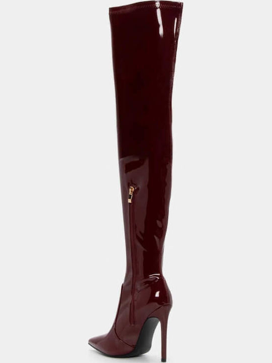 Cizme dama Peste genunchi Burgundy