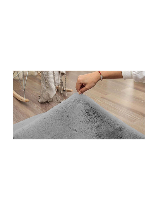 Strado Carpets Αντιολισθητικό Χαλί Στρογγυλό Light Grey Φ180cm