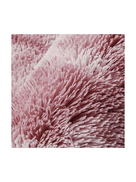 Strado Carpets Rutschfest Teppich Rechteckig Zottelig Synthetisch,Polyester/Cotton/Leather Pink