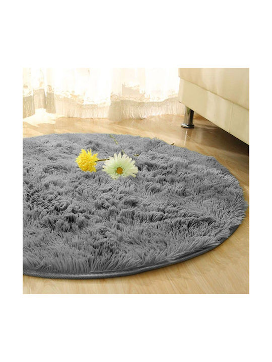 Strado Carpets Χαλί Αντιολισθητικό Φ140cm Silverfur (light Gray)