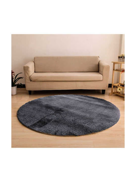 Strado Carpets Αντιολισθητικό Χαλί Στρογγυλό Grey Φ80cm