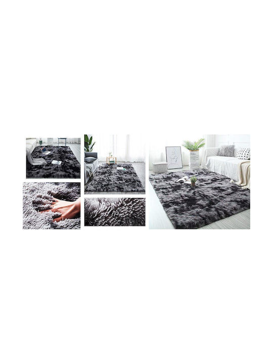 Strado Carpets Anti-slip Rug Rectangular Shaggy Ombregrey (dark Grey)