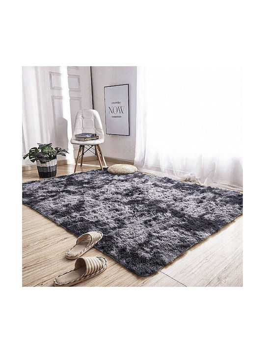 Strado Carpets Anti-slip Rug Rectangular Shaggy Ombregrey (dark Grey)