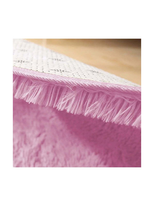 Strado Carpets Rug Rectangular Shaggy Pink