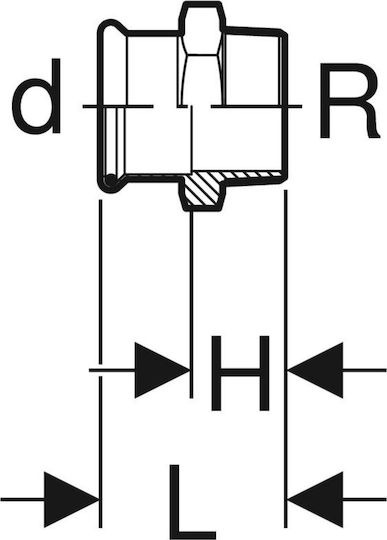 Geberit Mapress Copper Transition Connector Male Thread D22-r1 20