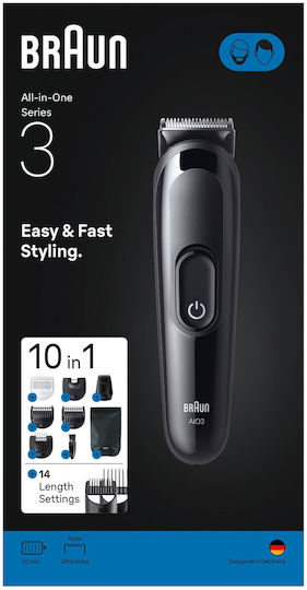 Braun Машинка за Подстригване Черна AIO3560