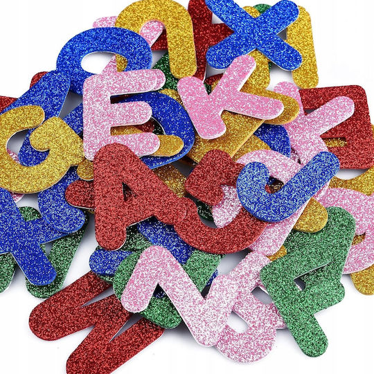 Glitter Foam Letter Stickers 30mm Edukamp