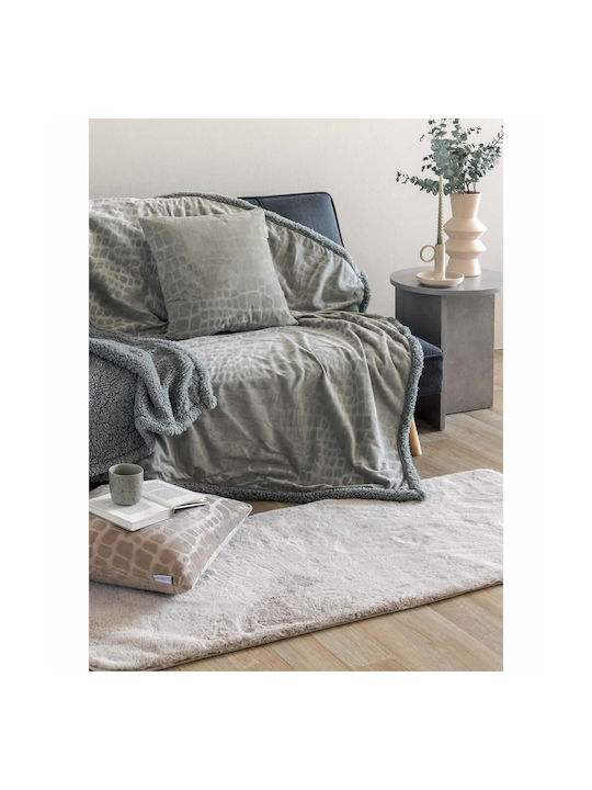 Palamaiki Decorative Pillow Case Flo in Velvet Gray 45x45cm