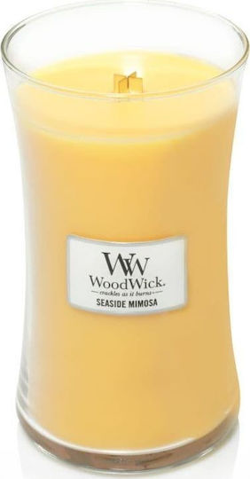 WoodWick Scented Candle Jar with Scent Seaside Mimosa Orange 609.5gr 1pcs