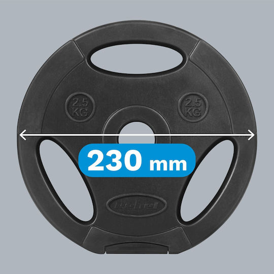 Scheibenset 4 x 2.5kg Ø31mm mit Griffen