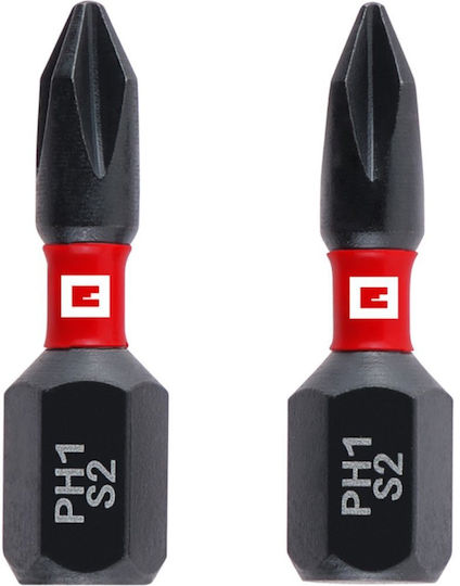 Ph1 S2 25 Mm Twisted Bits 2 Pcs