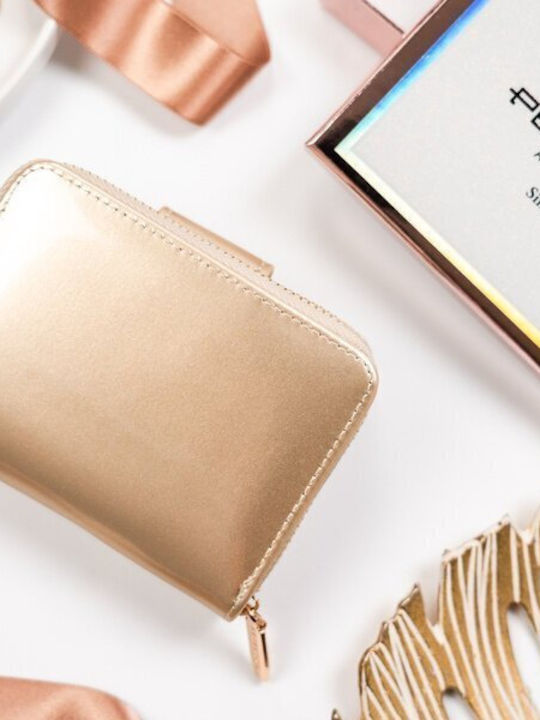 Small Women's Wallet with RFID Beige