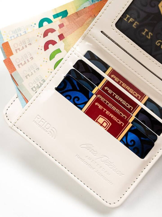 Mic Portofel de damă cu RFID Alb