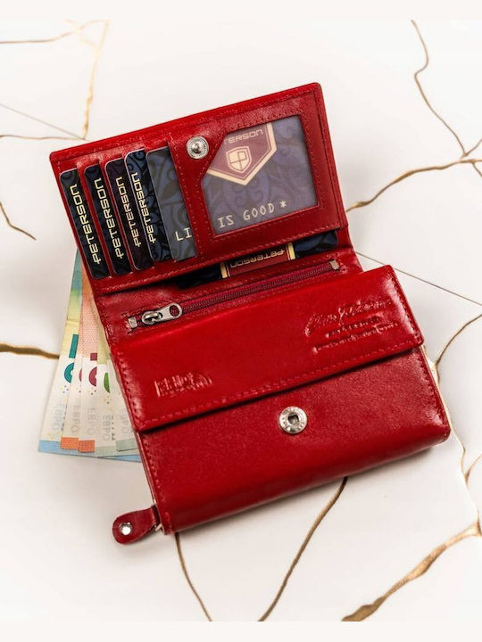 Leder Damen Geldbörse Rot
