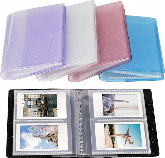 Loveinstant Photo Albums 64 Photos Blue Glitter