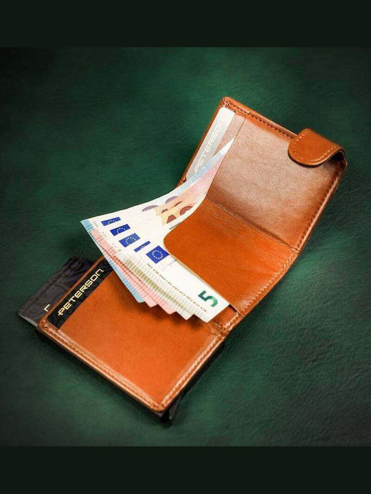 Small Leather Women's Wallet Cards with RFID Brown