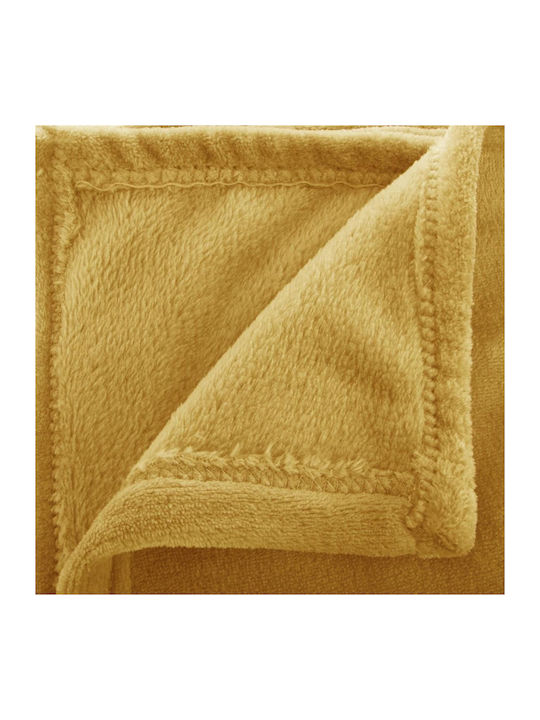 Atmosphera Fleece Blanket Sofa 130x180cm Yellow