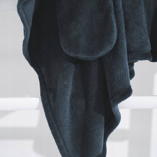 Today Velvet Blanket with Sleeves 115x165cm Petrol Blue