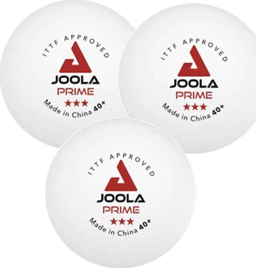 Joola Μπαλάκια Επιτραπέζιας Αντισφαίρισης Prime 3 Τεμ Λευκά 400326