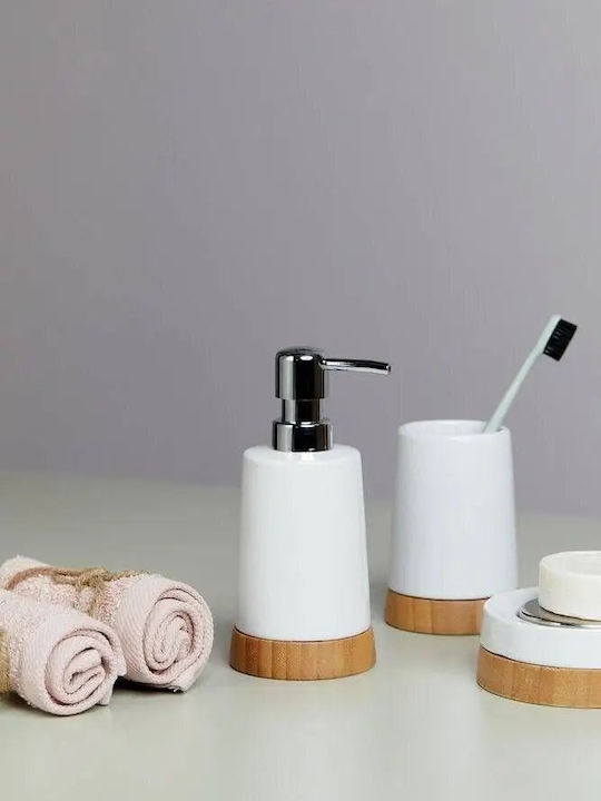 Wenko Bamboo Toilet Brush White