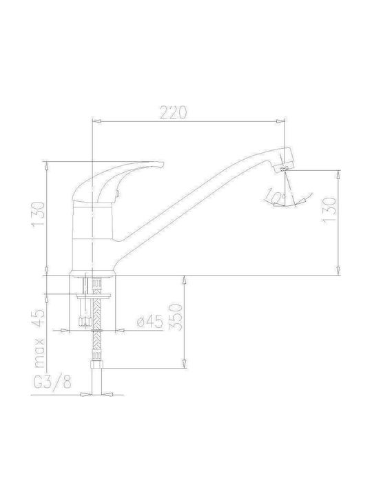 KFA Kitchen Faucet Counter Silver
