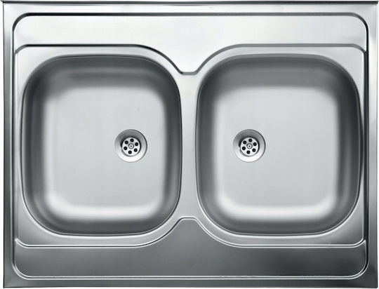 Kuchinox 60 SK2_020T Кораб Мивка Inox Сатен Ш80xД60см Сребрист