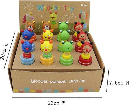 Holz Briefmarke Stempel Mit Tinte Design Tier Edukamp