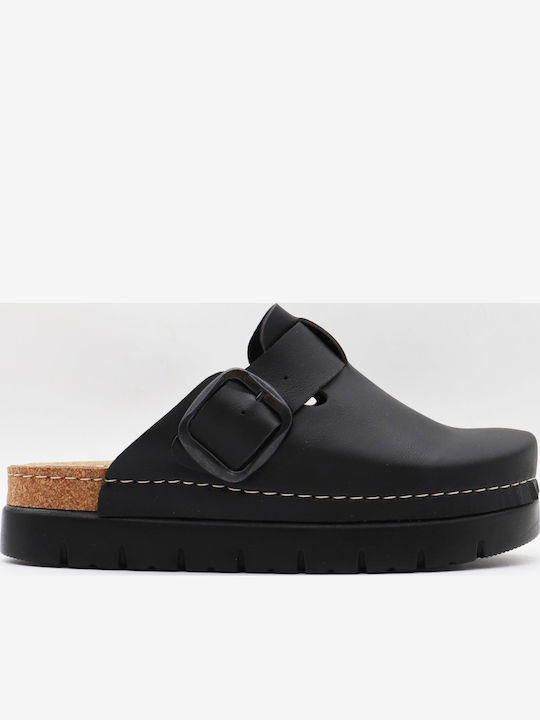 Comfort Way Shoes Γυναικεία Ανατομικά Σαμπό Μαύρα