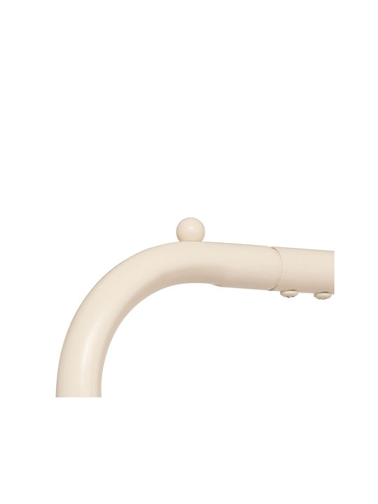 Metallic Double Floor Standing Hanger Beige 81x44.5x179.5cm